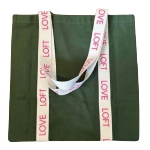 ❤️ 🆕 ANN TAYLOR LOFT COLOR SOLID GREEN BAG 17” x 17” - Picture 1 of 2